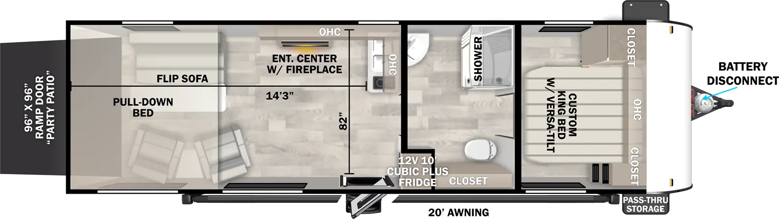 Cruise Lite 265RTXL - DSO Floorplan